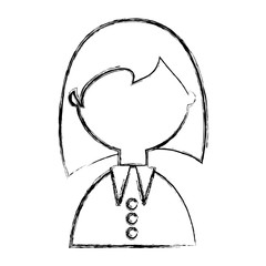 Geek woman cartoon icon vector illustration graphic design