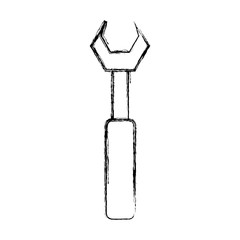 Obraz premium Wrench tool isolated icon vector illustration graphic design