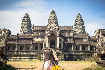 Vistors at Angkor Wat