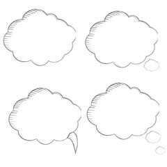 Clouds for thoughts, cloud icon. vector illustration