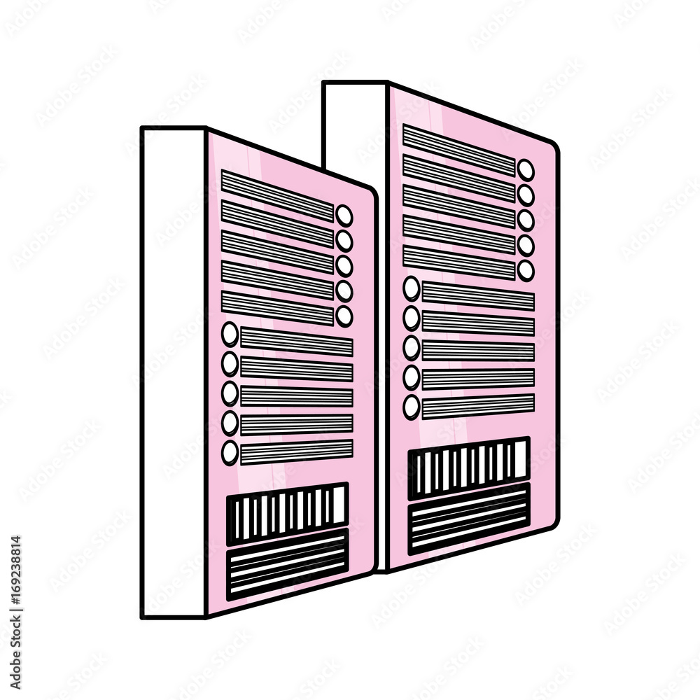 Poster database server storage icon vector illustration graphic design