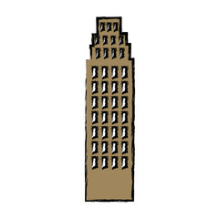 skyscraper building tower city business architecture apartment and office vector illustration