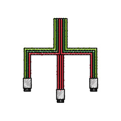 Computer wire technology icon vector illustration graphic design