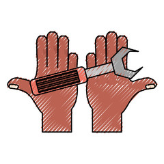 Wrench tool isolated icon vector illustration graphic design