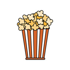 Pop corn snack icon vector illustration graphic design