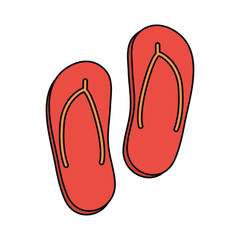 Summer flip flops icon vector illustration graphic design