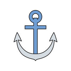 Fototapeta premium Anchor marine symbol icon vector illustration graphic design