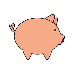 Piggy saving money icon vector illustration graphic design