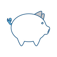 Piggy saving money icon vector illustration graphic design