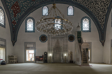 Skopje, Macedonia - 26 June, 2017: Sultan Murad Mosque near old bazaar in Skopje