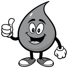 Water Drop with Thumbs Up Illustration