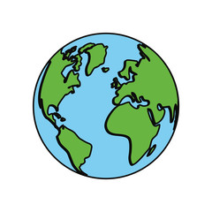 Earth planet symbol icon vector illustration graphic design