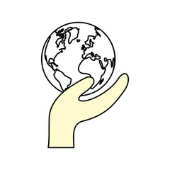 Earth planet symbol icon vector illustration graphic design