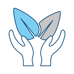 Leaves eco symbol icon vector illustration graphic design