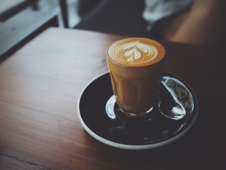 coffee latte in cafe