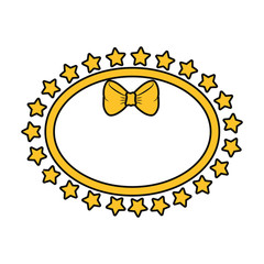 Stars round ornament icon vector illustration graphic design