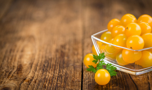Portion of Yellow Tomatoes , selective focus