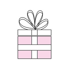 Gift box symbol icon vector illustration graphic design