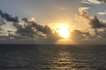 Sunset on the ocean 