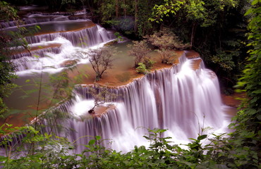 Huai Mae Khamin Waterfall, Kanchanaburi thailand