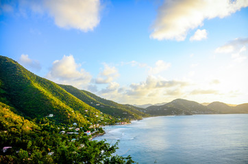 Rolling hills and ocean