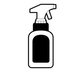 black sections silhouette of spray cleaner bottle