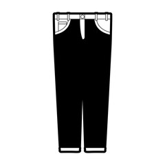 black sections silhouette of male pants