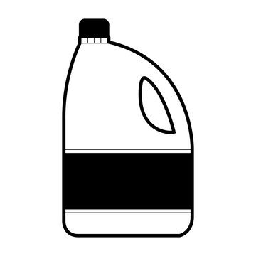 black sections silhouette of bleach clothes bottle