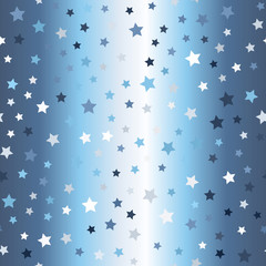 Glowing chaotic star pattern. Seamless vector magic background