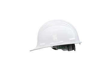 hat safety plastic in construction isolated on white background and clipping path