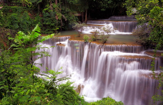 Huai Mae Khamin Waterfall, Kanchanaburi thailand © MRSOMPHOT