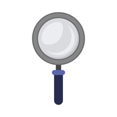 colorful silhouette of magnifying glass icon