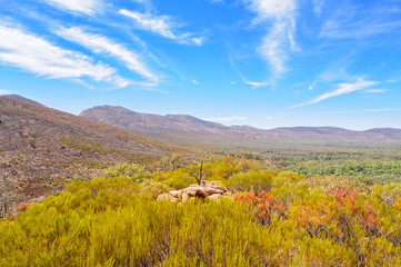 View from the Wangara Lookout track in the Flinders Ranges - Wilpena Pound, SA, Australia