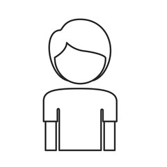 monochrome silhouette of boy half body and faceless