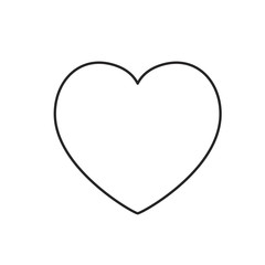 monochrome silhouette of heart icon