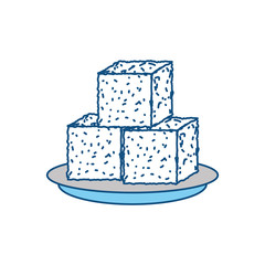 Ground cube isolated icon vector illustration graphic design