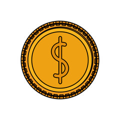 Coins money isolated icon vector illustration graphic design