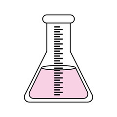 Flask for chemistry lab icon vector illustration graphic design