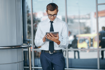 Fototapeta premium businessman with tablet