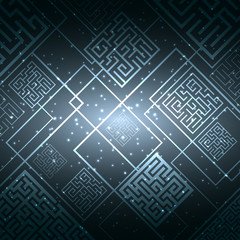 Abstract bright background with labyrinths.
