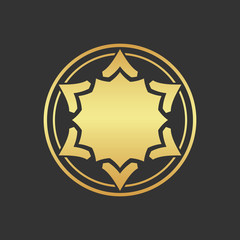 Abstract element for design, gold  decoration, frame.