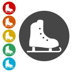 Skate web icons set - Illustration 