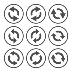 Set of arrows. Vector reload arrows.