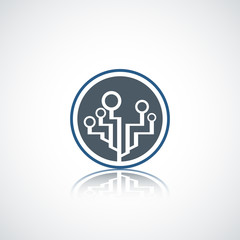 Abstract technology business company logo.
