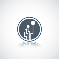 Abstract technology business company logo.