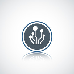 Abstract technology business company logo.