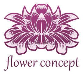 Lilly Flower Floral Design Concept Icon