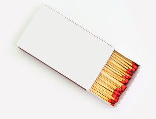 matchbox opened on white background.