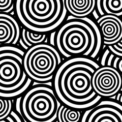 black and white background with circular shapes vector illustration