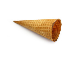 Ice cream cones isolated on white background.